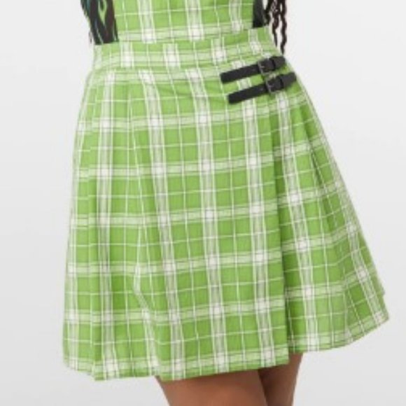 Green Checked Tartan Pinafore NWT - Picture 1 of 6